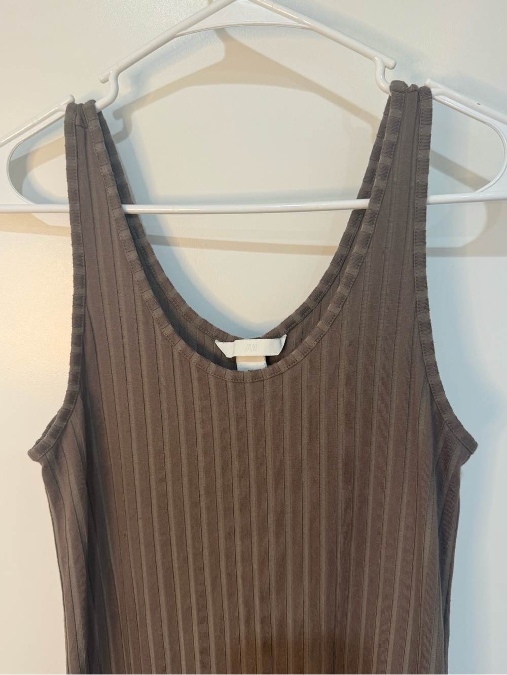 H&M Ribbed Maxi Dress in Brown